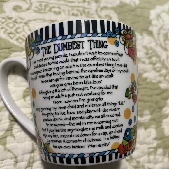 SUZY TORONTO Ceramic Coffee Mug BECOMING ADULT IS THE DUMBEST THING I EVER DID - Picture 5 of 5